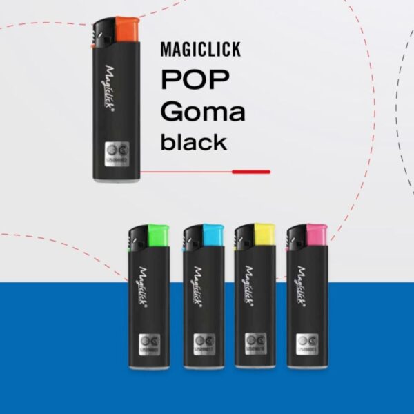 ENCENDEDOR MAGICLICK POP GOMA BLACK